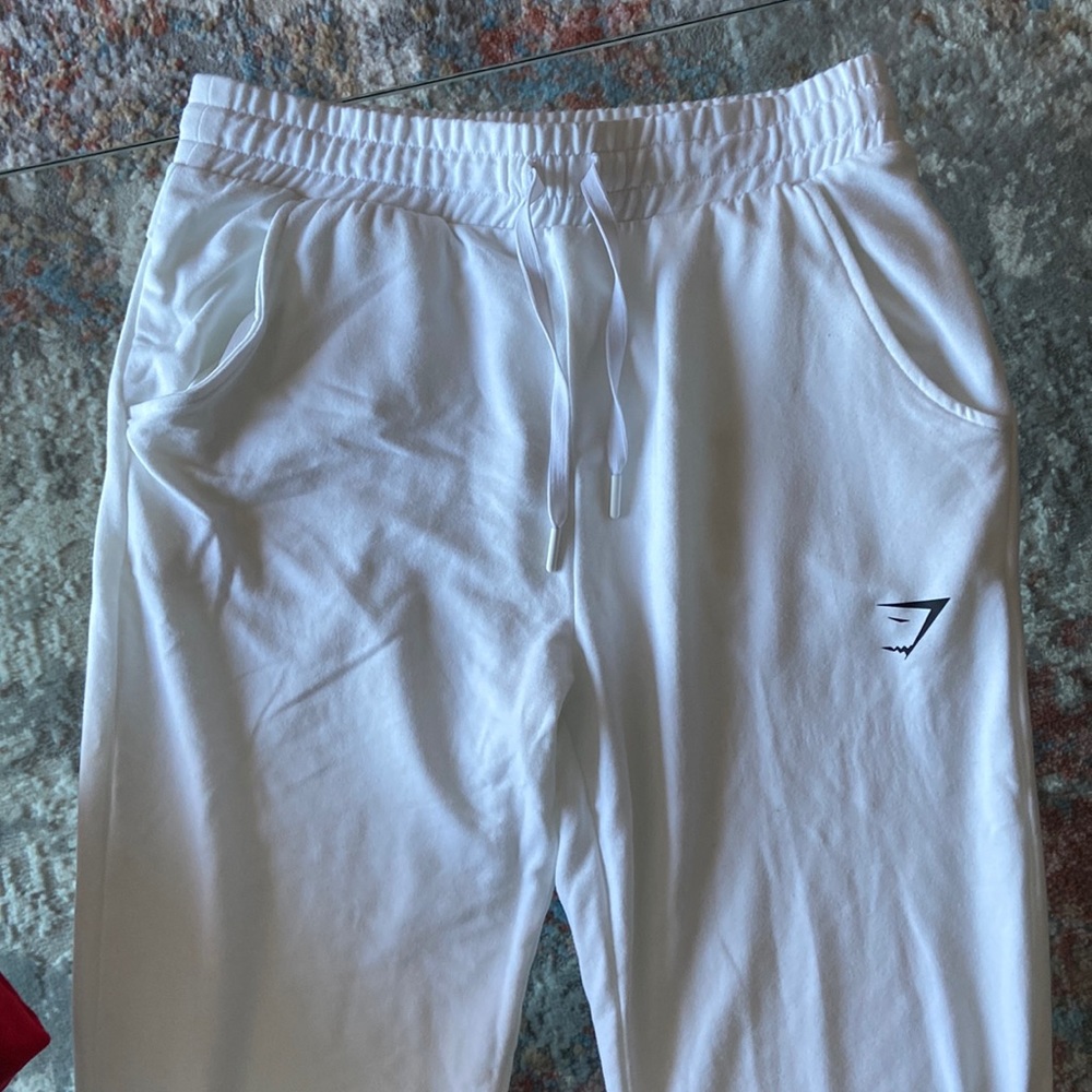 Gymshark white jogger sweats